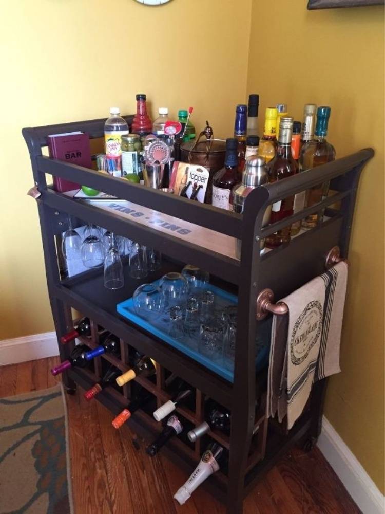 Picture of bar cart made from 