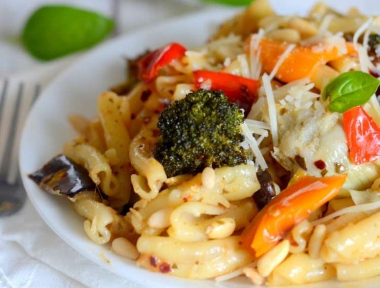 OneCrazyHouse Cheesecake Factory Copycat recipes Plate of vegetable pasta