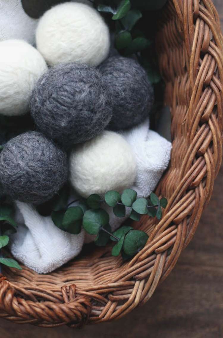 OneCrazyHouse Fastest way to dry clothes basket full of wool balls for dryer