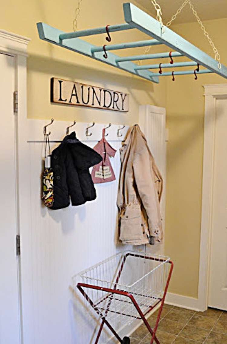 Drying clothes top inside house