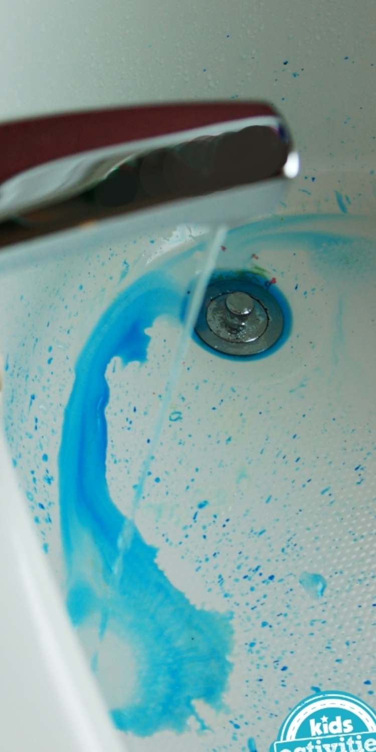 April fools pranks blue water in a bathtub 