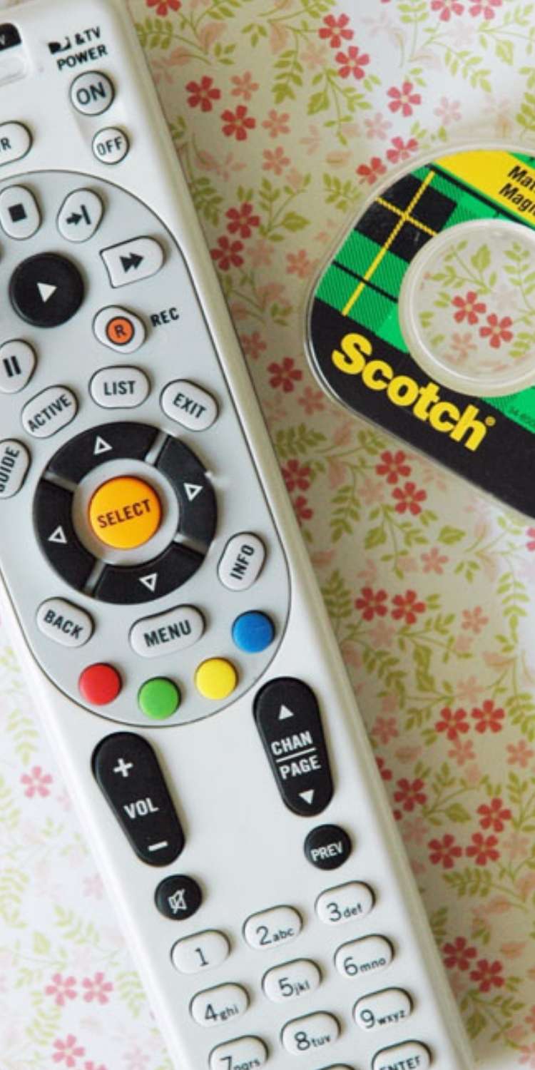 April fools prank remote with scotch tape