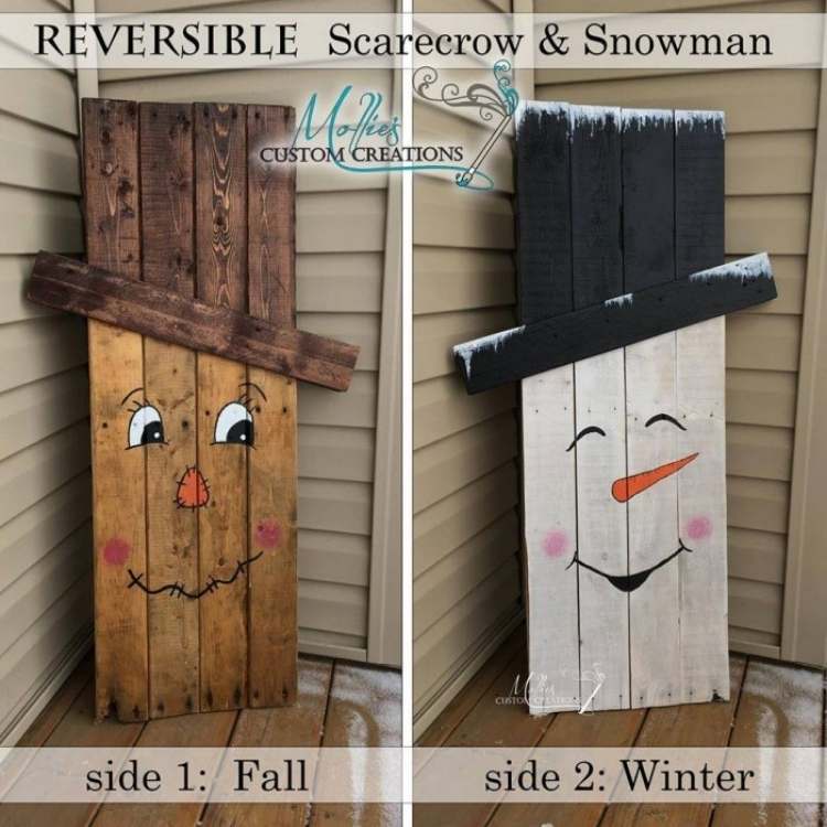 DIY pallet ideas - reversible yard art