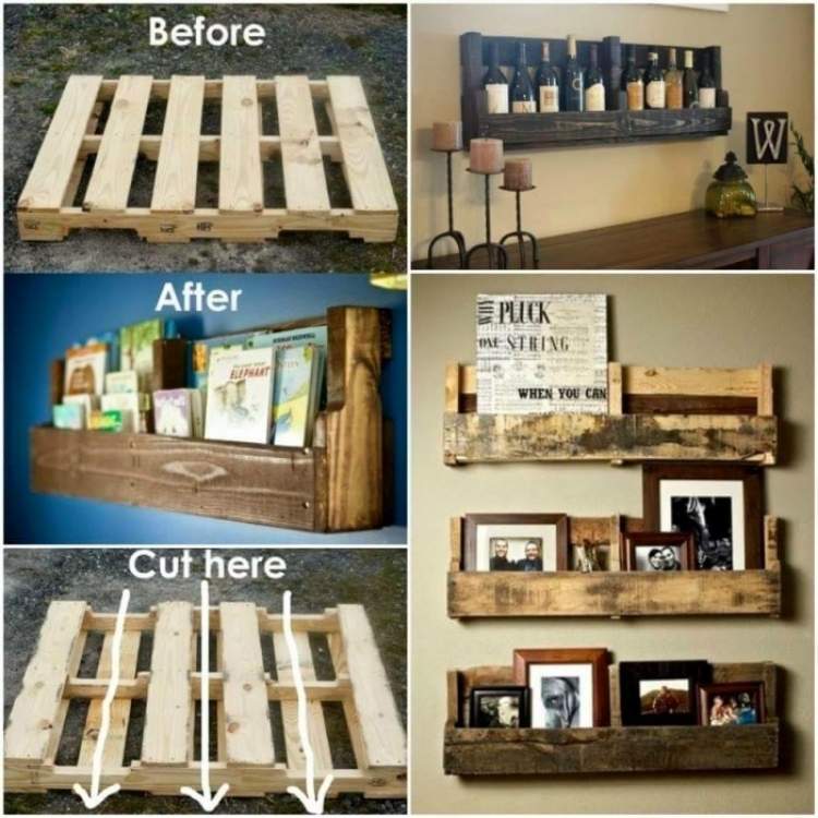 Book shelf DIY pallet idea