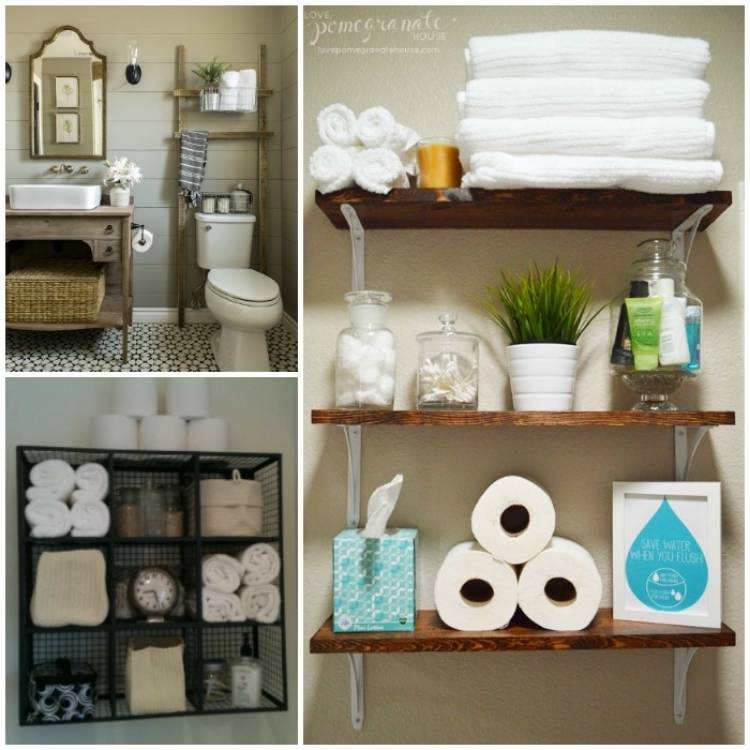 DIY Hanging Storage Bins For Over The Toilet Storage – Practically