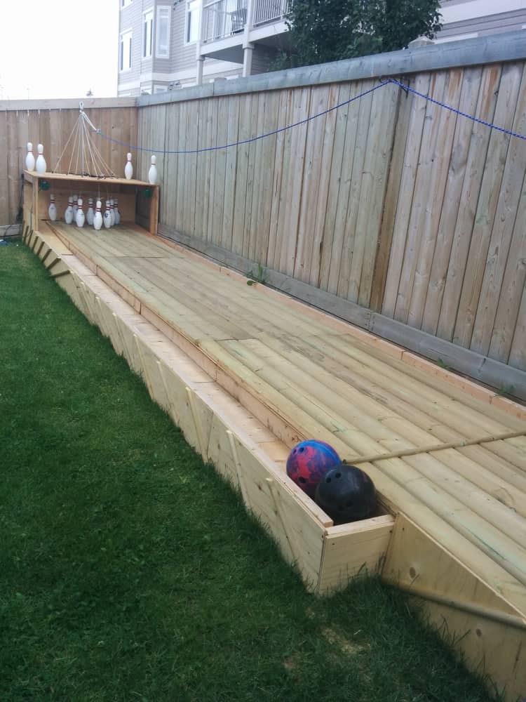 Backyard DIY Ideas - bowling alley