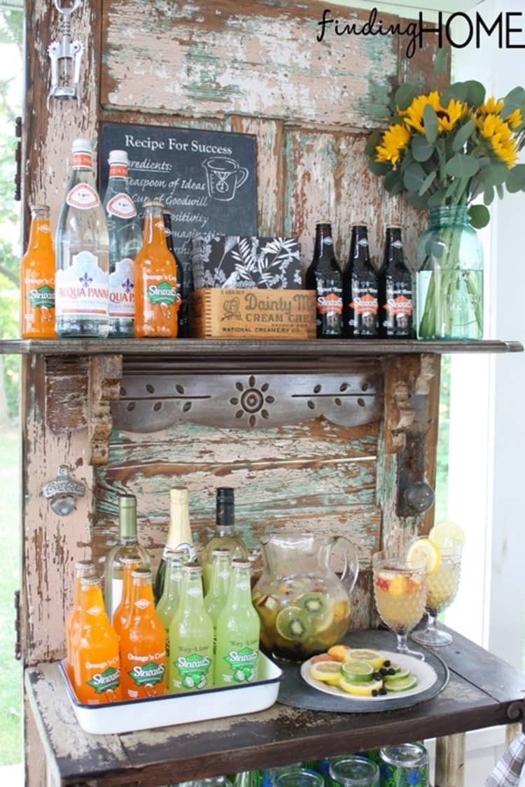 Backyard DIY Ideas - beverage station