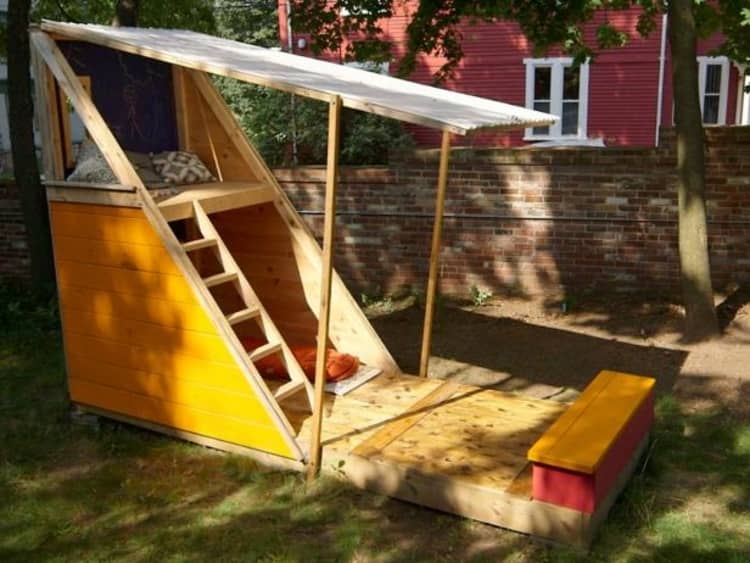 Backyard DIY Ideas - funky playhouse