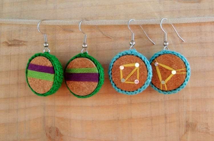 Wine Cork Crafts Wine DIY Cork Earrings