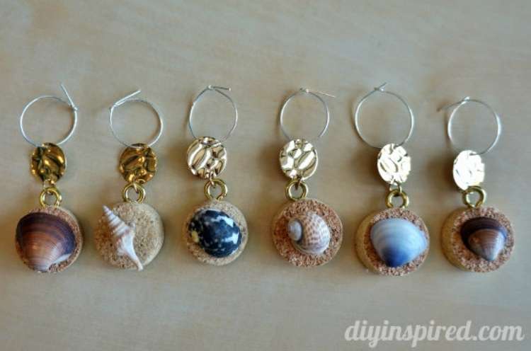 Wine Cork Crafts DIY Wine Glass Chimes Charms