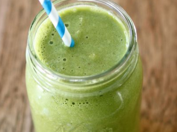 this green smoothie is a favorite ripe banana recipe