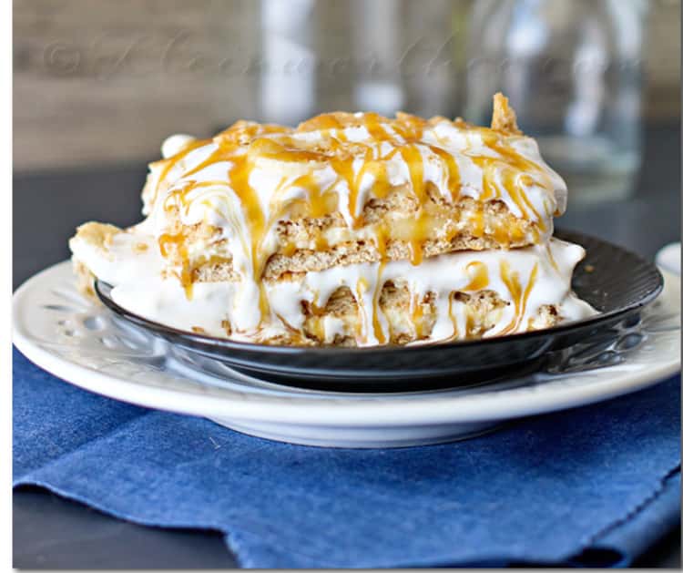 banana caramel icebox cake