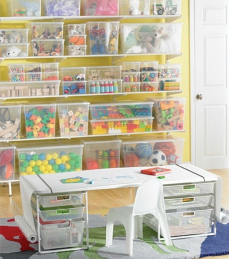 clear stacking storage containers for organizing toys 