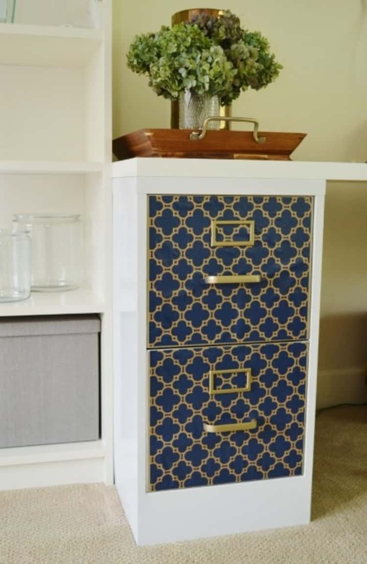 decoupage file cabinet drawers