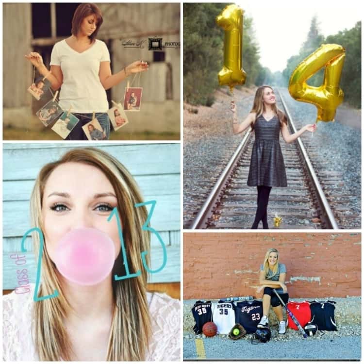 collage of gorgeous senior picture ideas for girls