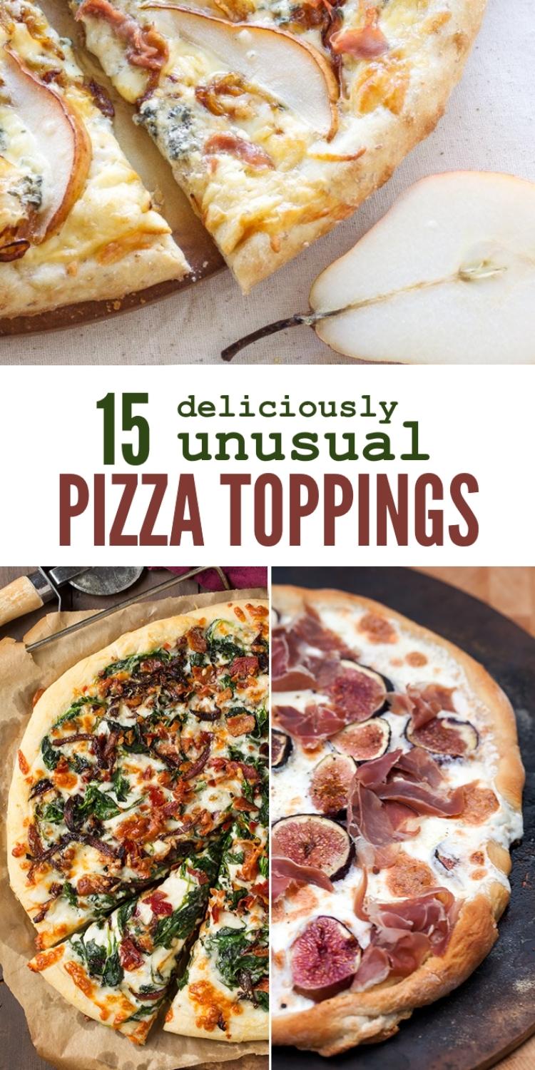 Delicious Unusual & Yummy Pizza Toppings ideas, Meat, Fruit, Cheese, Mushroom toppings, flatbread gourmet pizza