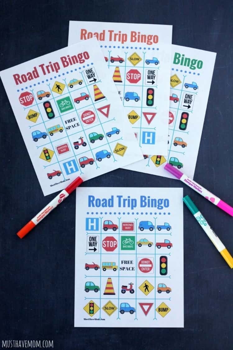 Travel tips, fun games for the kids bingo