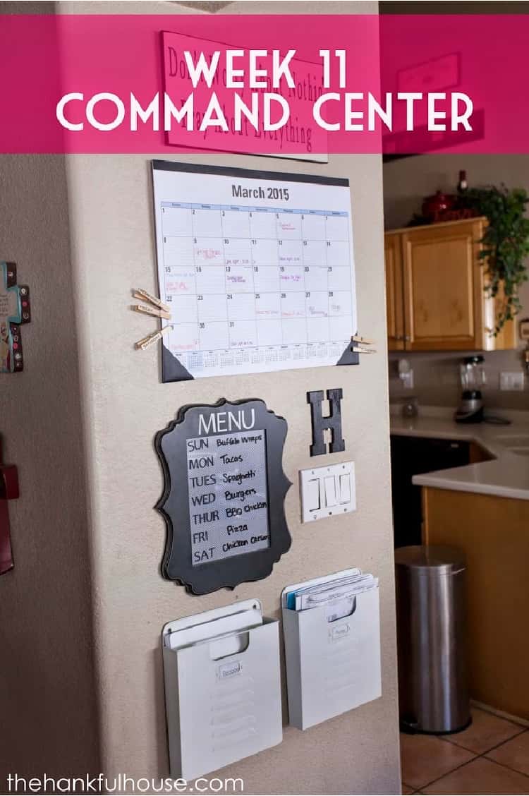 wall mounted command center calendar quote erase board notes