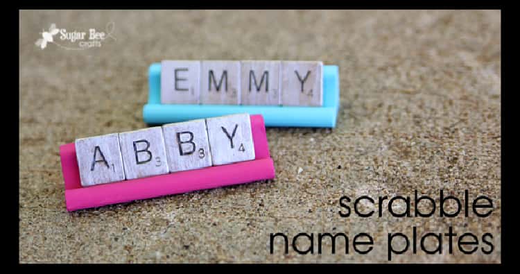 scrabble tile name holders