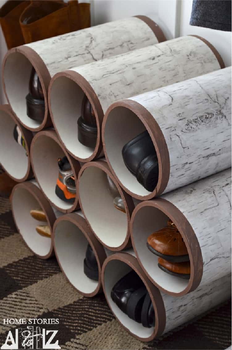 DIY PVC Pipe Projects Shoe Storage