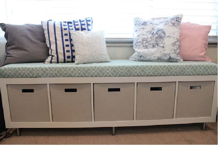 Ikea Shelf Seating With Storage for Bedroom Organization