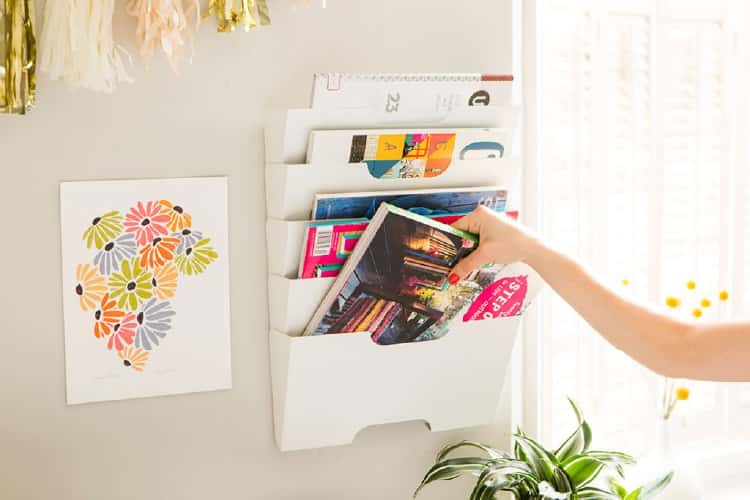 Wall-Mounted Magazine Organizer For Books