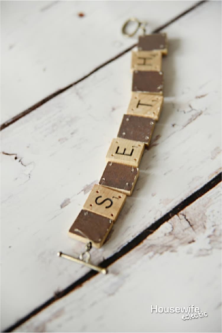 Use Scrabble Tiles To Make A Name Bracelet