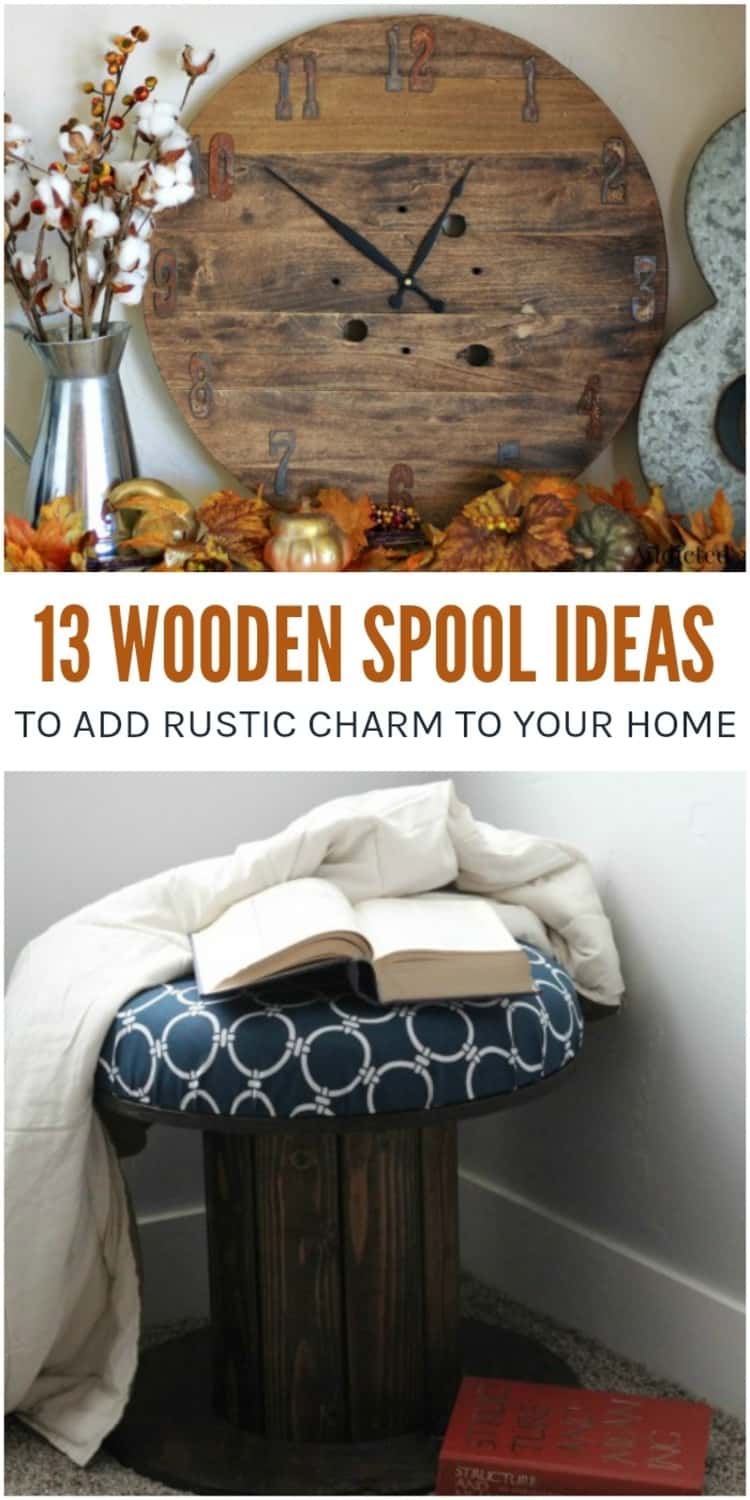 How to Repurpose Vintage Wooden Spools DIY Craft Idea