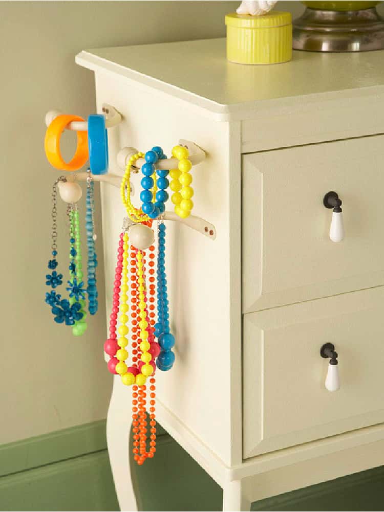 Side Desk Hooks Jewelry Organizer