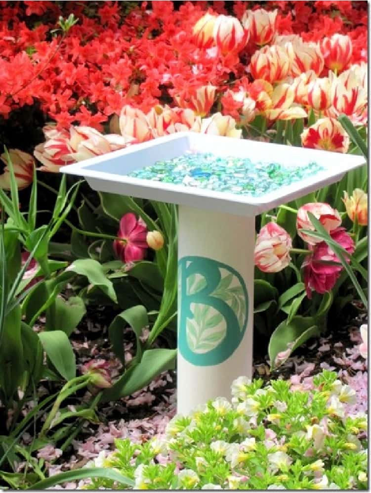 DIY PVC Pipe Birdbath