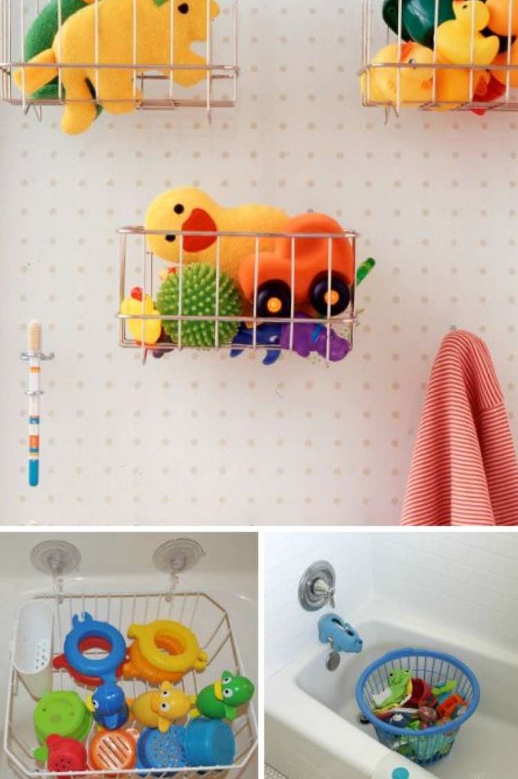 20+ Genius Bath Toy Storage Ideas - Making Manzanita