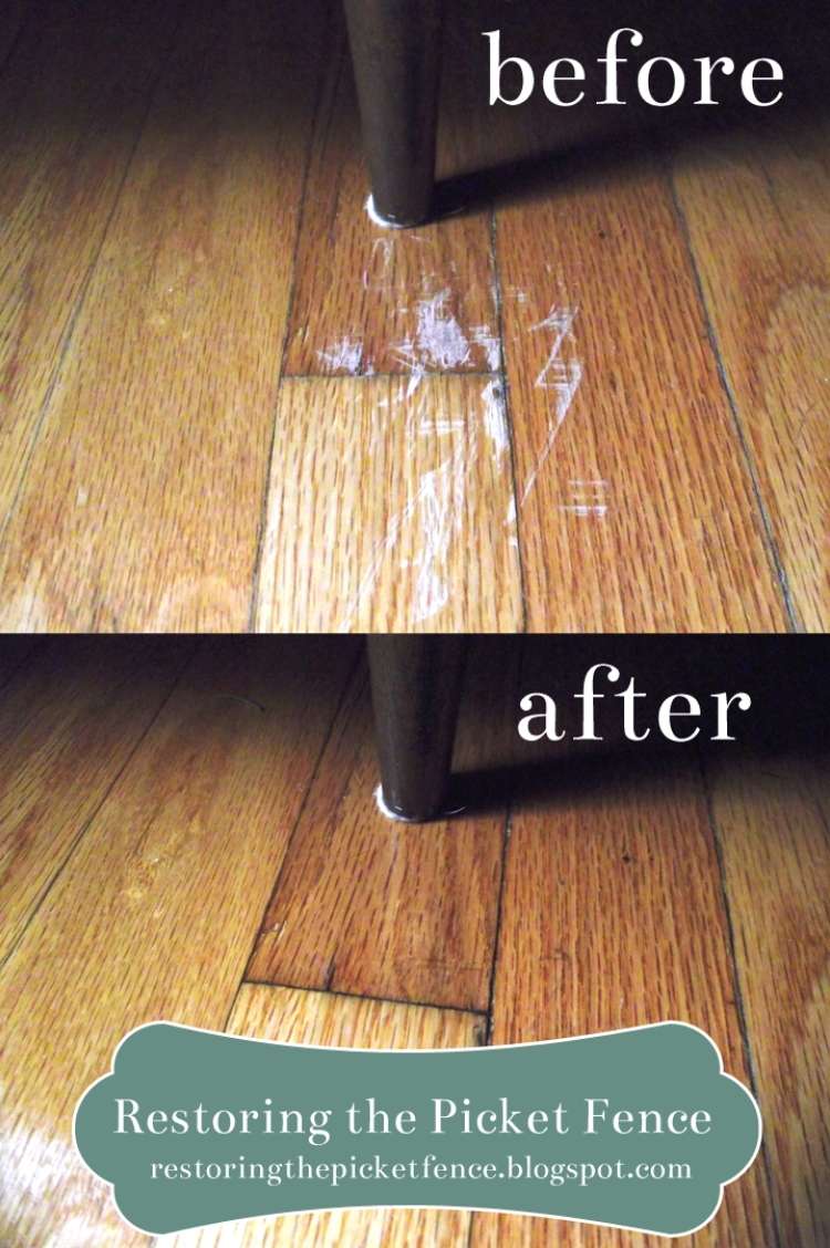 wood floor before and after