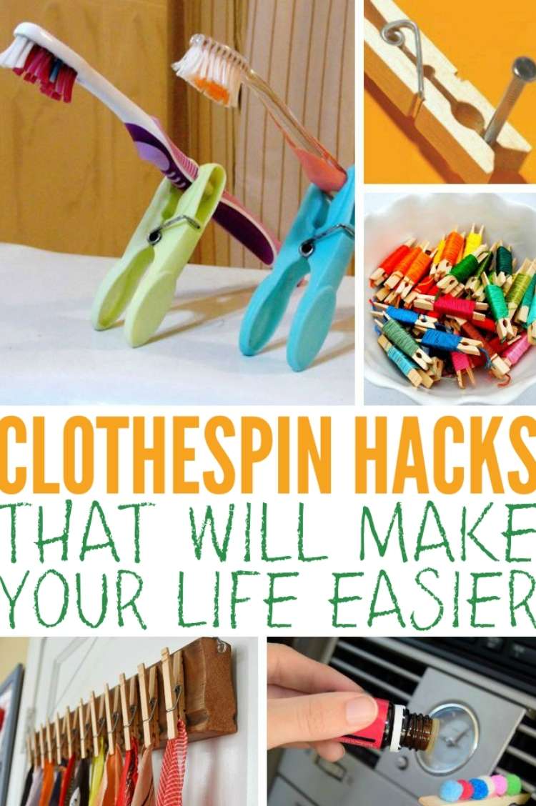 Clothespin Hacks and Organization Tips That Will Make Your Life Easier