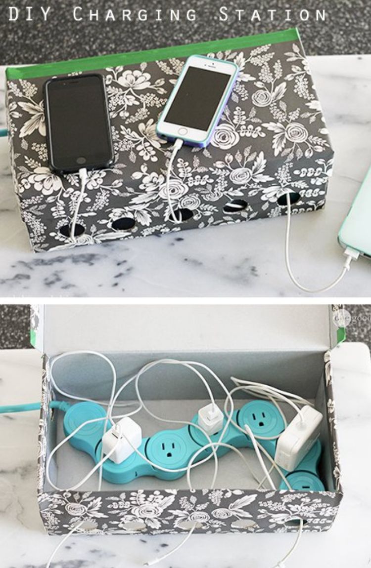 Charging Station Organizer Ideas For Phones & Other Electronics