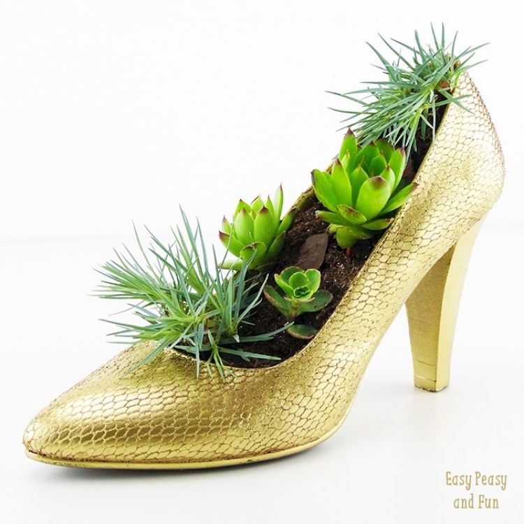 Fancy Shoe Flower Container