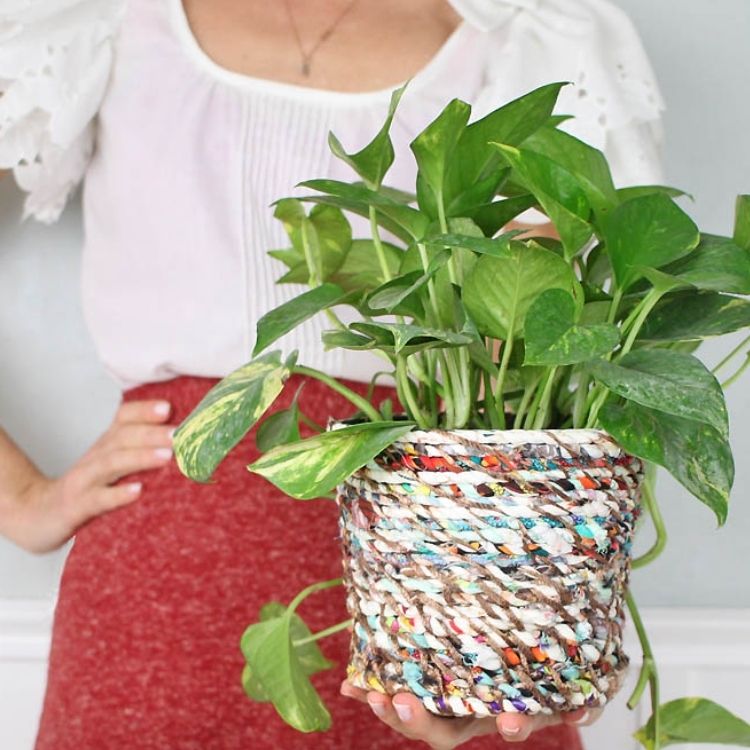 Fabric Twine Flower Pot
