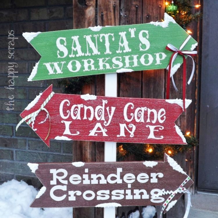 DIY Christmas arrows sign