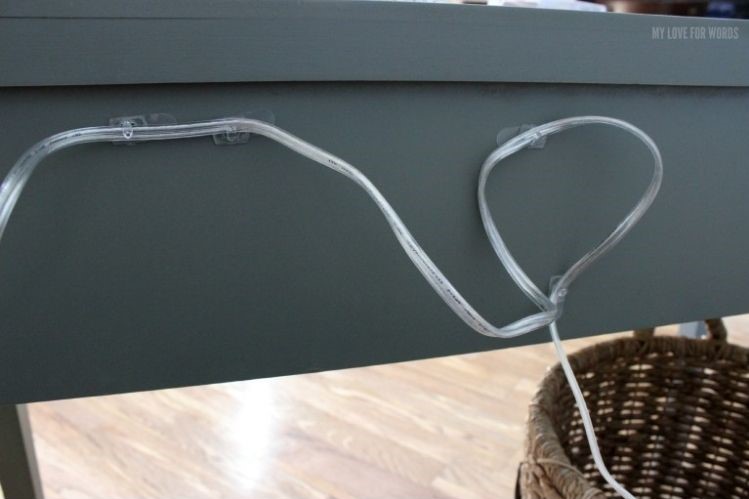 Don't hide your tech cables and cords. Display them artfully