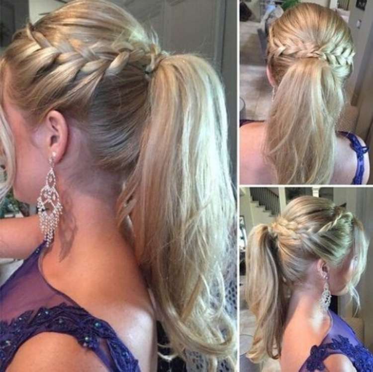 Cute-French-Braid-Ponytail-Hairstyle-for-Busy-Moms