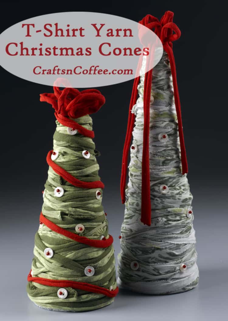 T-shirt yarn Christmas cones