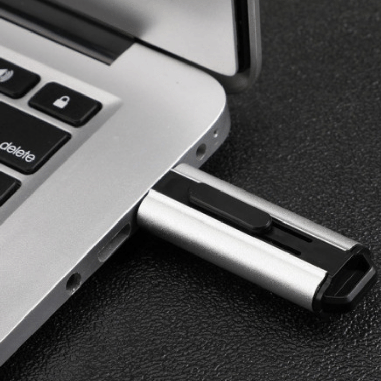 Laptop and USB Flash Drive