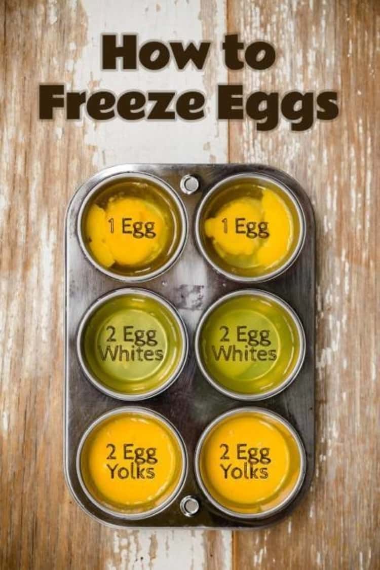 Freeze egg yolks and egg whites for up to a year