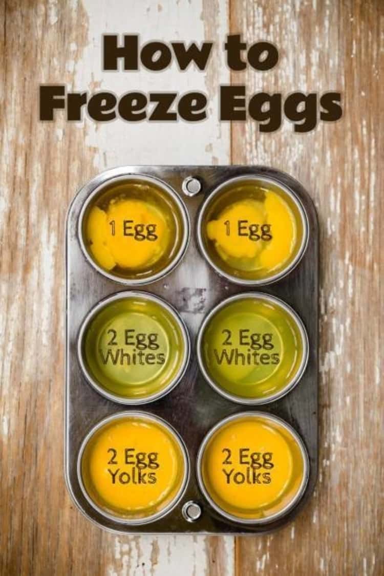 Freeze egg yolks and egg whites for up to a year