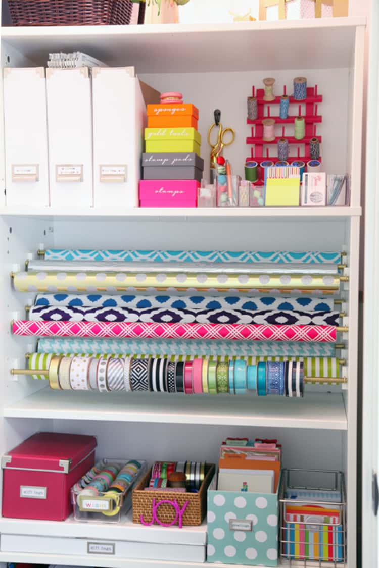 How to organize gift wrapping supplies - LIFE, CREATIVELY ORGANIZED