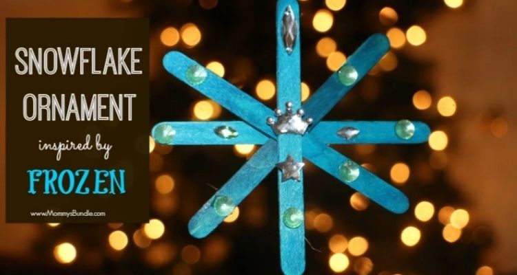 Frozen snowflake ornament