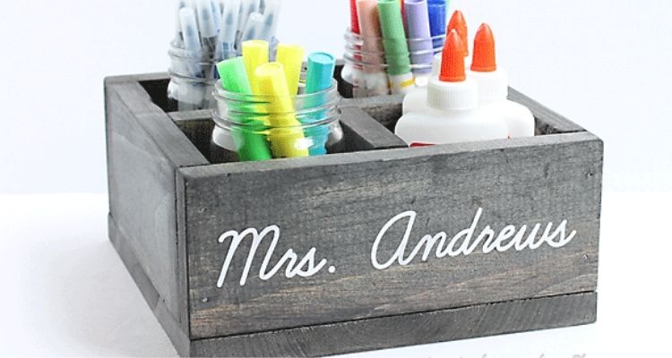 organizer gift for teacher's supplies