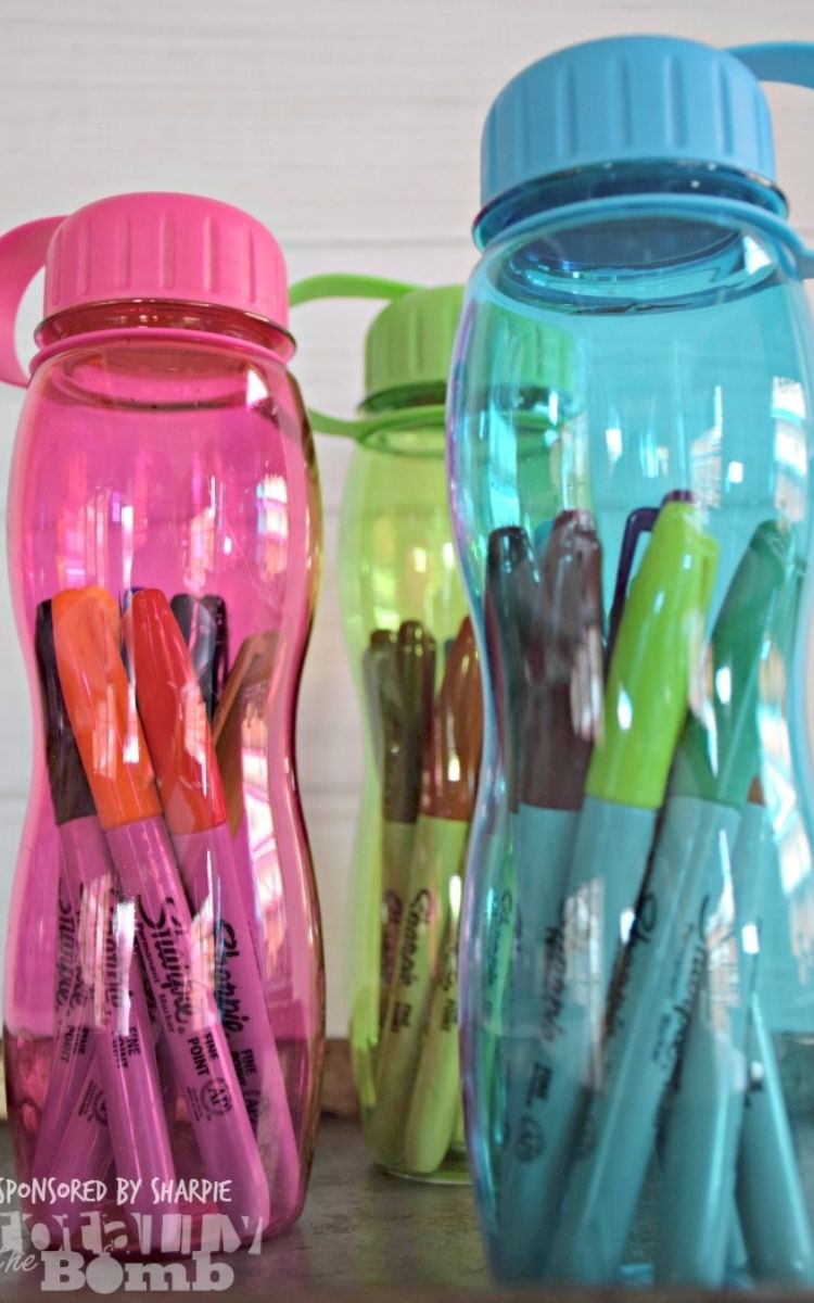 sharpies in water bottle teacher gift idea