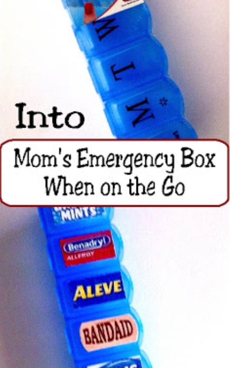 pill box turned into mom's emergency box