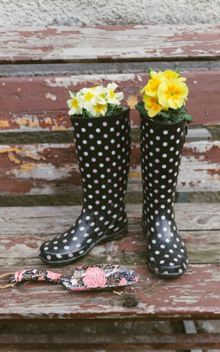 Rain boot planters