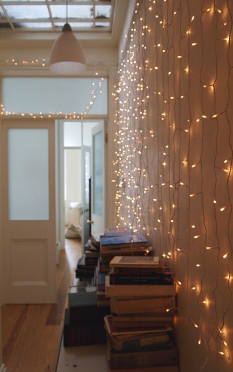 lighted hallway walls